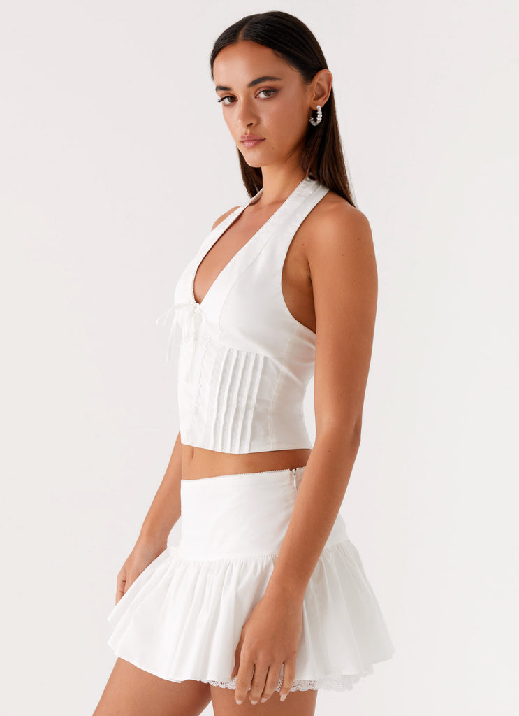 Mavis Mini Skirt White 6 Peppermayo