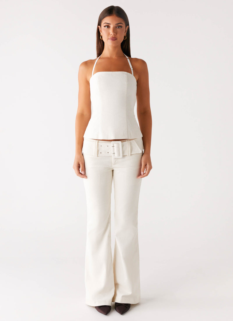 Maya Backless Top - Pearl