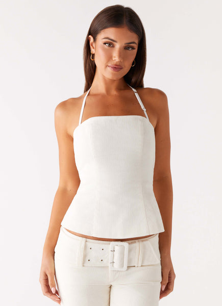 Maya Backless Top - Pearl – Peppermayo US