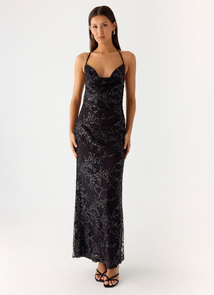 Mayim Sequin Maxi Dress - Black Black / US 16 Mayim Sequin Maxi Dress - Black Black / US 16