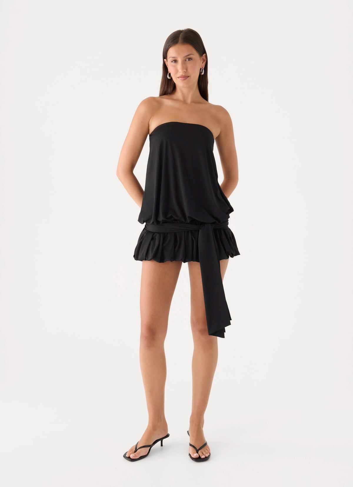 Mazie Strapless Mini Dress - Black