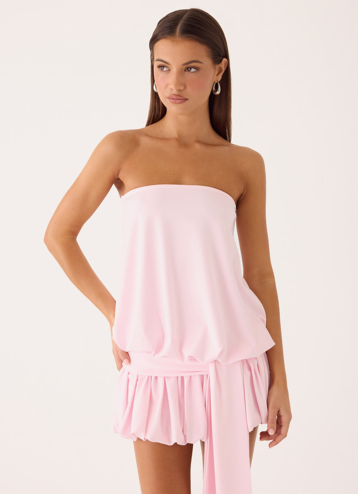 women's light pink strapless dress for school Corset Beaded Long Prom Rose Pink / 2 Homecoming Dresses Mazie Strapless Mini Dress -