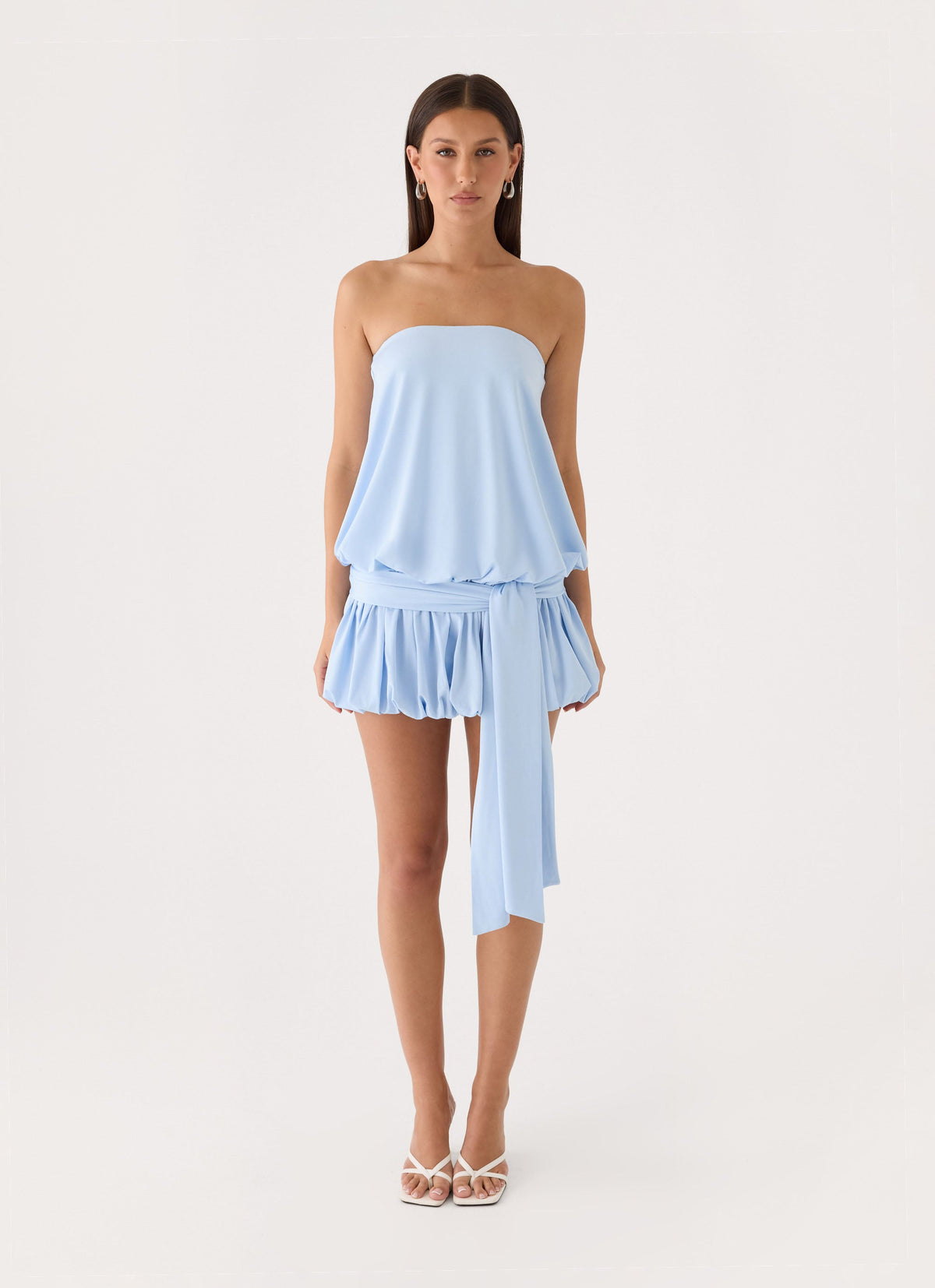 Mazie Strapless Mini Dress - Powder Blue