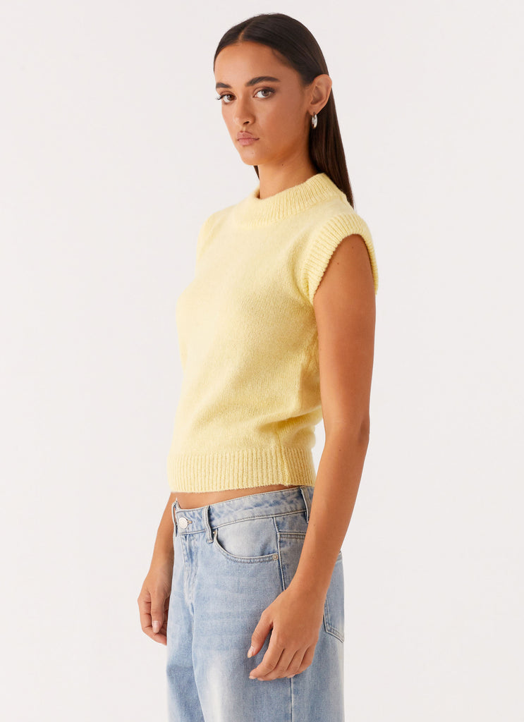 Melissa Knitted Vest - Yellow