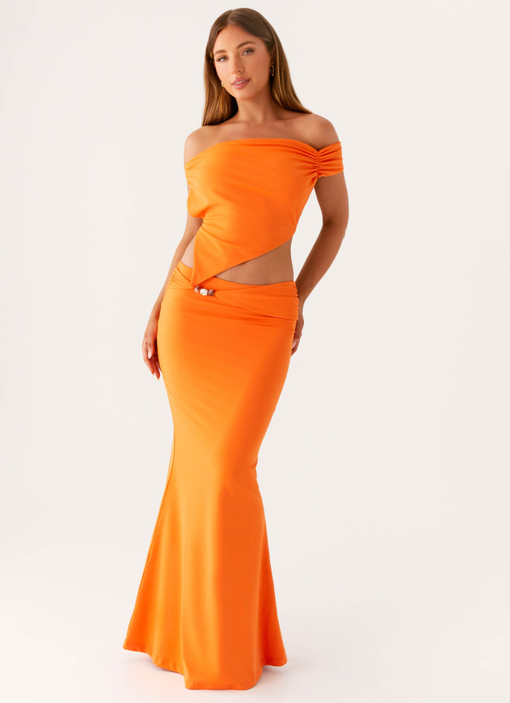 orange skirts and dresses Blakely Multi-Wear Maxi Skirt- Orange L