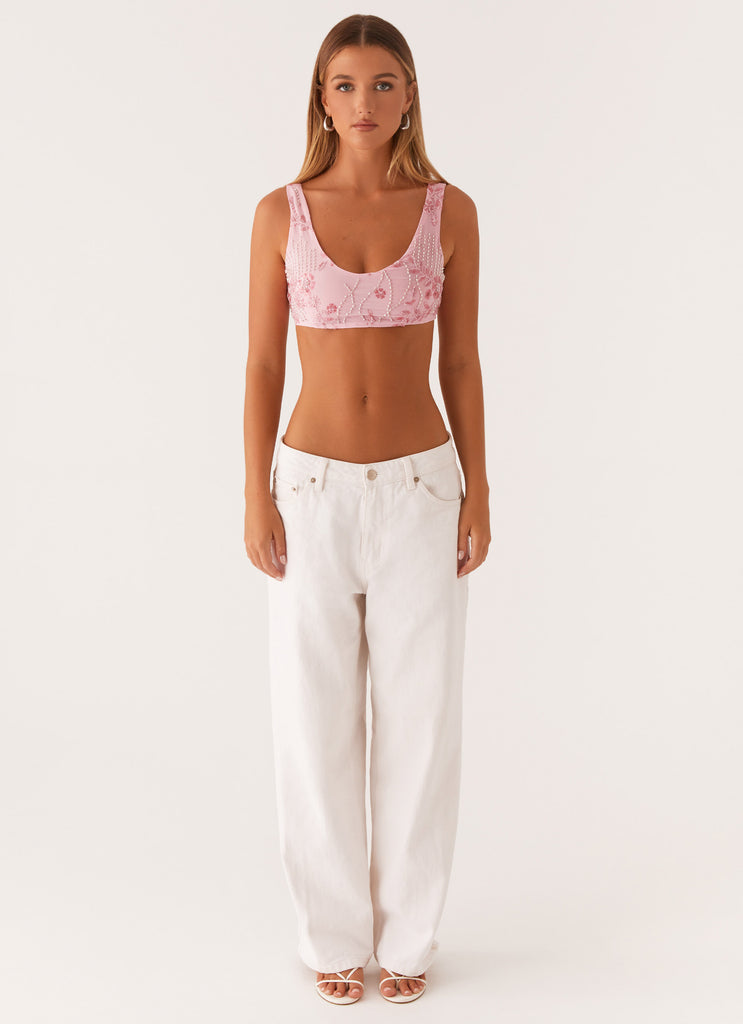 Mercer Sequin Bralette - Pink