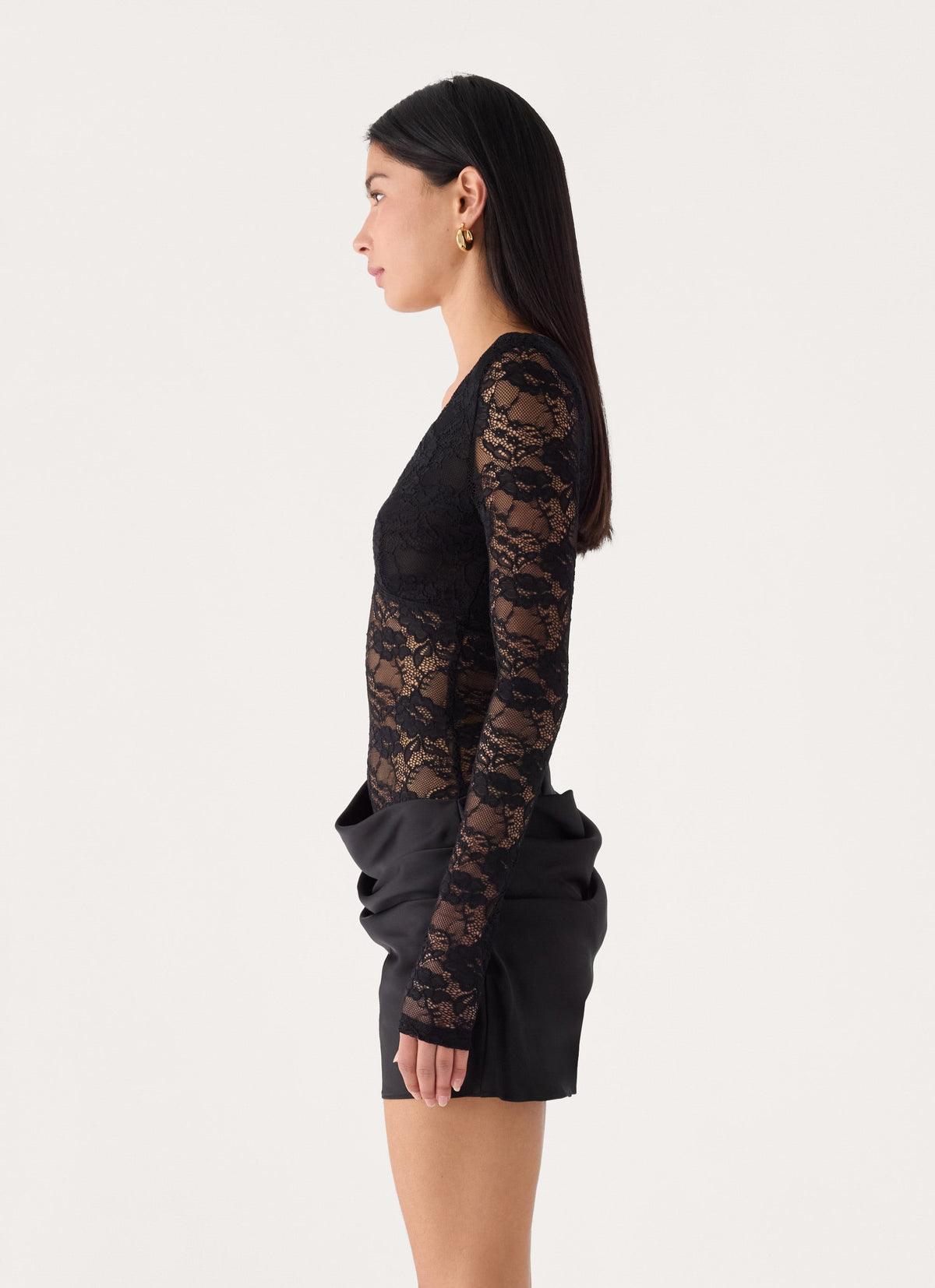 Michayla Lace Mini Dress - Black