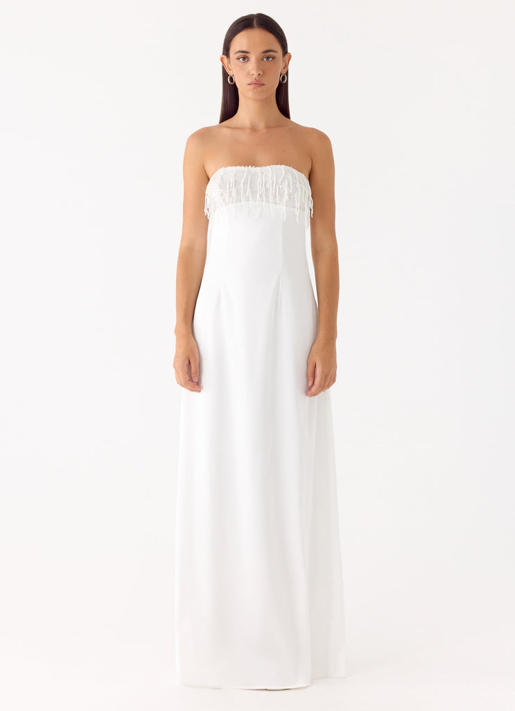 white sequin dress maxi Miftie Beaded Sequin Maxi Dress