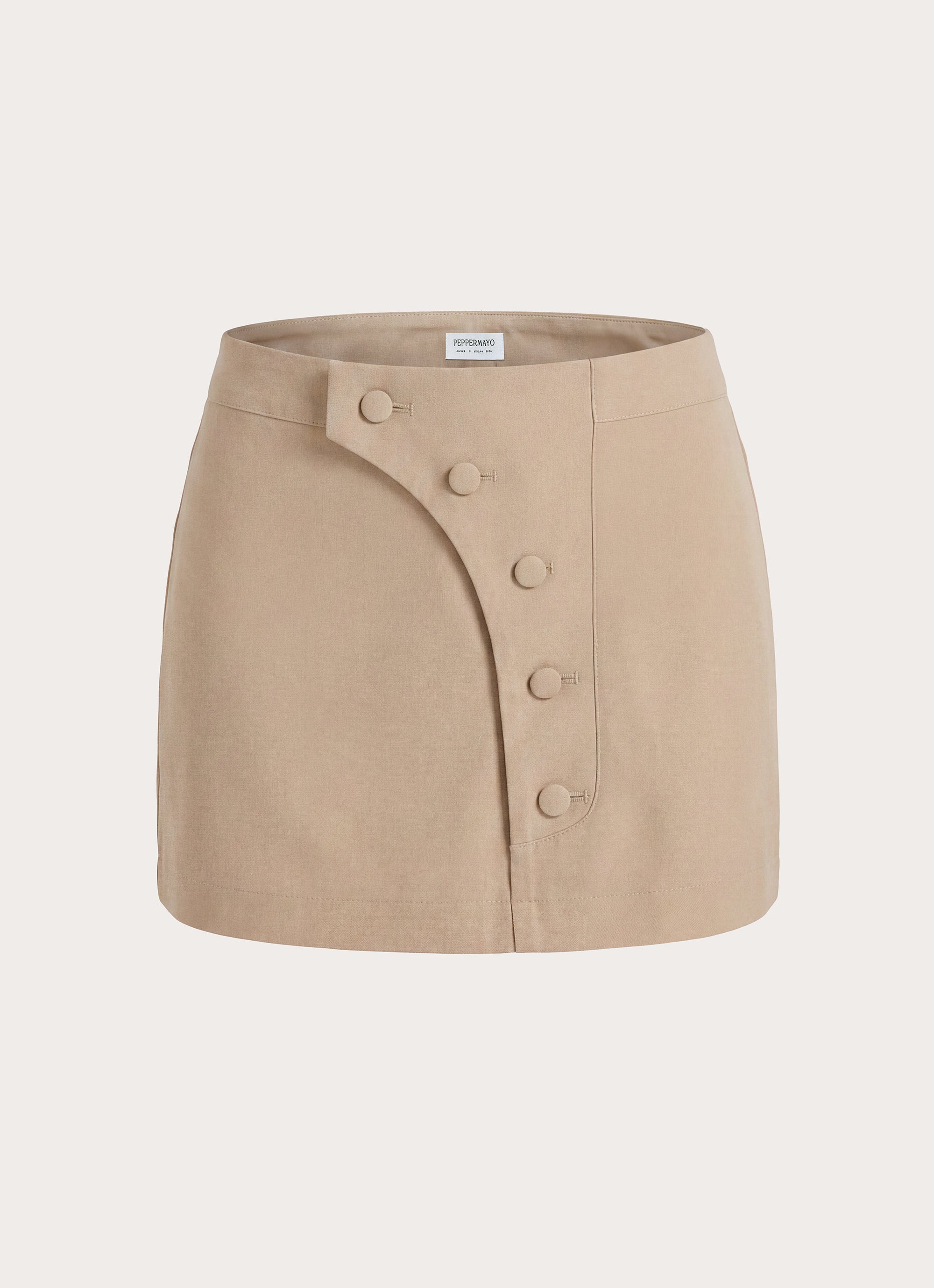 Milae Suede Micro Mini Skirt - Beige – Peppermayo US