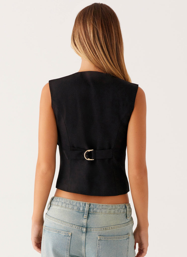 Mira Vest Top - Black