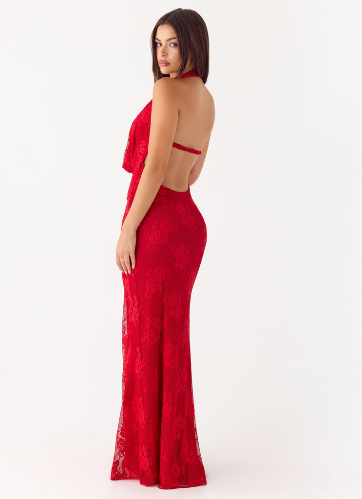 Mitchella Lace Maxi Dress - Red Red / US 4 Mitchella Lace Maxi Dress - Red Red / US 4