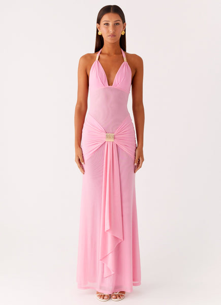 Miyah Halter Hardware Maxi Dress