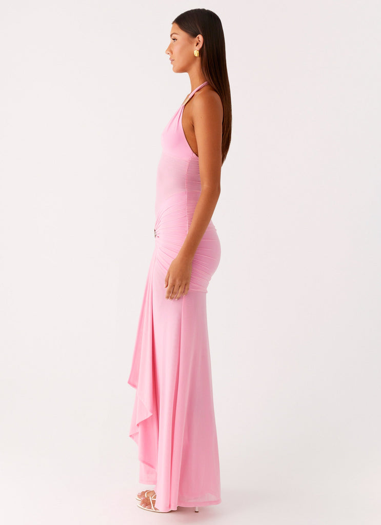 Miyah Halter Hardware Maxi Dress - Baby Pink Peppermayo US Miyah Halter Hardware Maxi Dress - Baby Pink Peppermayo US