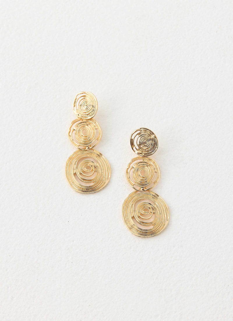 Mocha Kiss Earrings - Gold