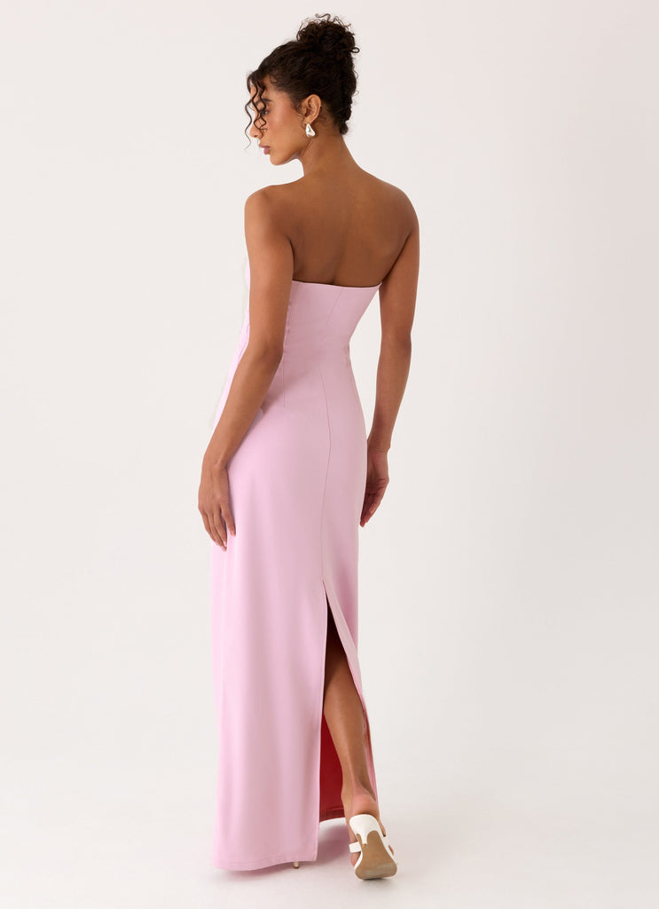 peppermayo pink strapless dress Eden Strapless Maxi Dress
