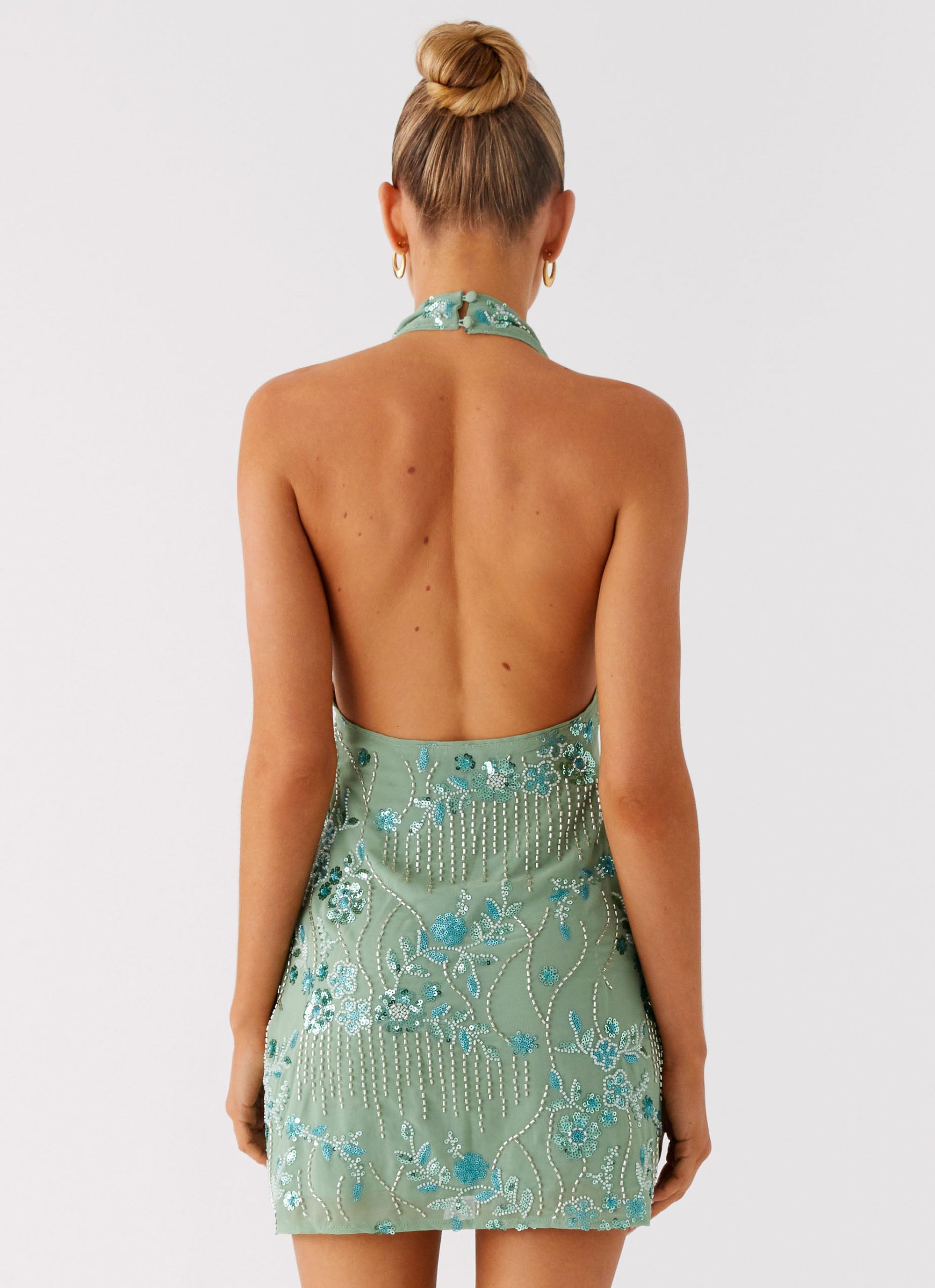 Monet Beaded Mini Dress