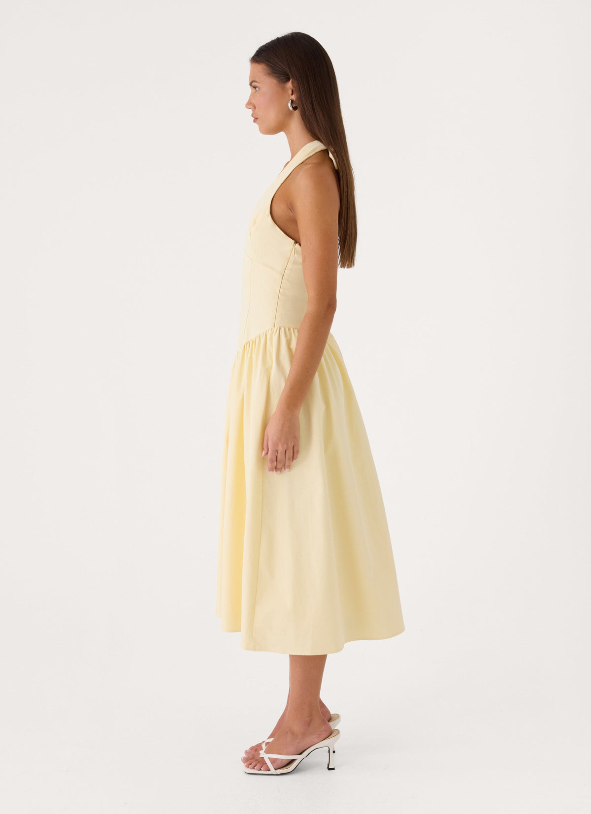 Monique Halter Midi Dress - Yellow