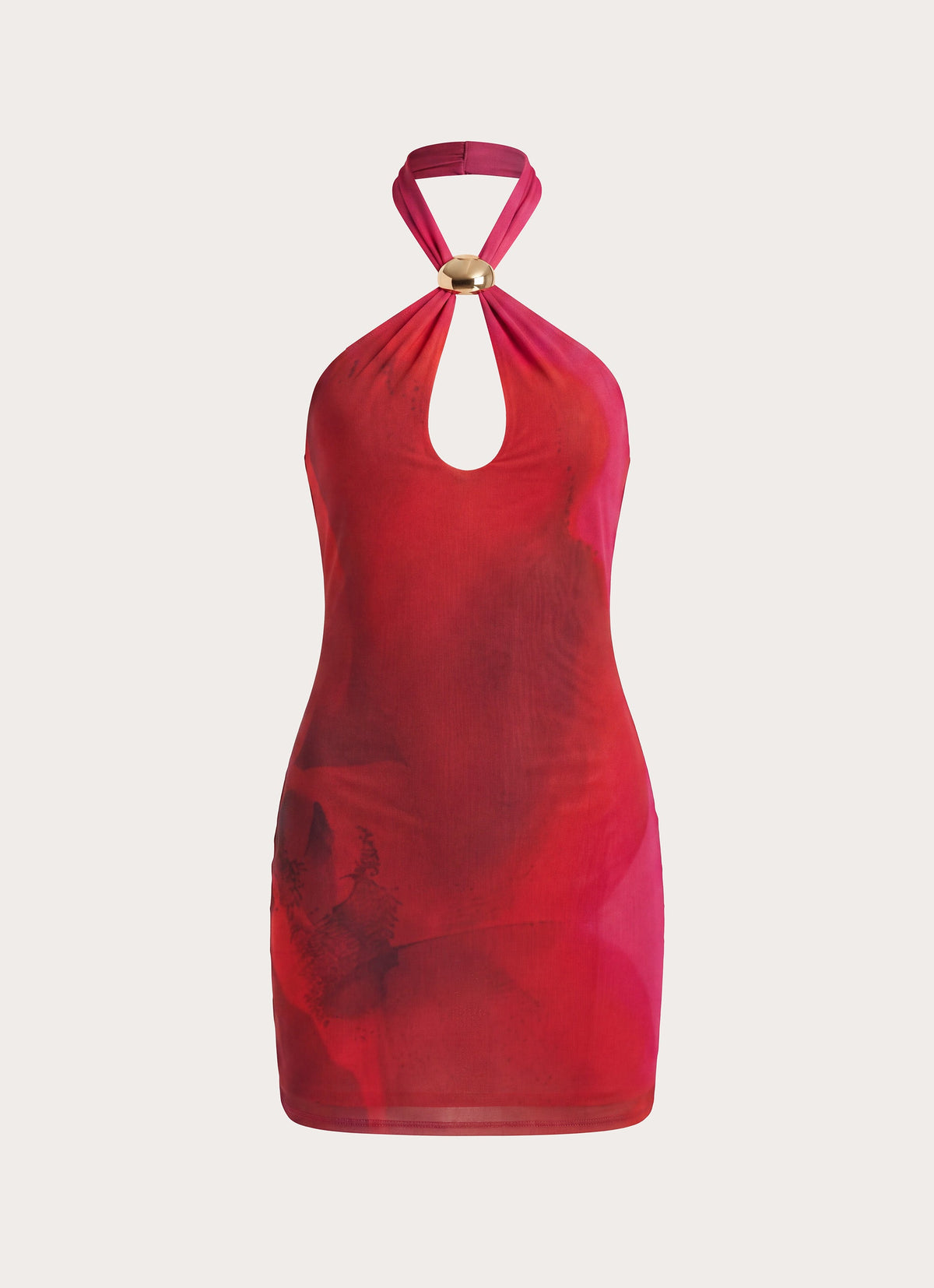 Montella Halter Mini Dress - Pink Violet Bloom