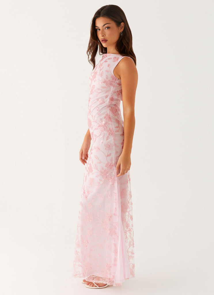 Moorey High Neck Maxi Dress - Pink Peppermayo US Moorey High Neck Maxi Dress - Pink Peppermayo US
