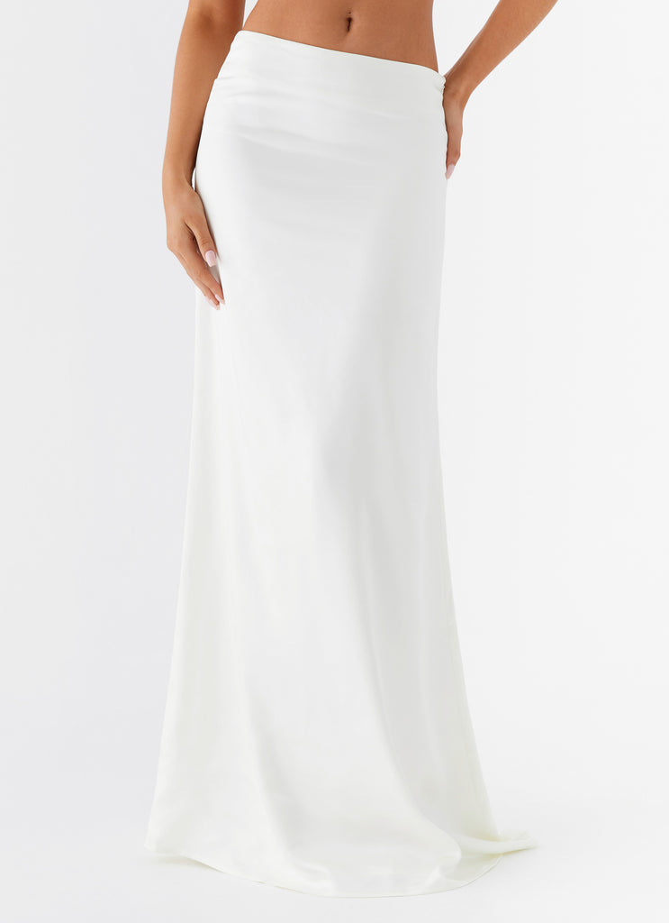 Morgan Low Rise Maxi Skirt Ivory Peppermayo US