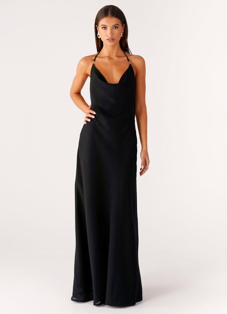 Morning Crush Cowl Maxi Dress - Black Morning Crush Cowl Maxi Dress - Black