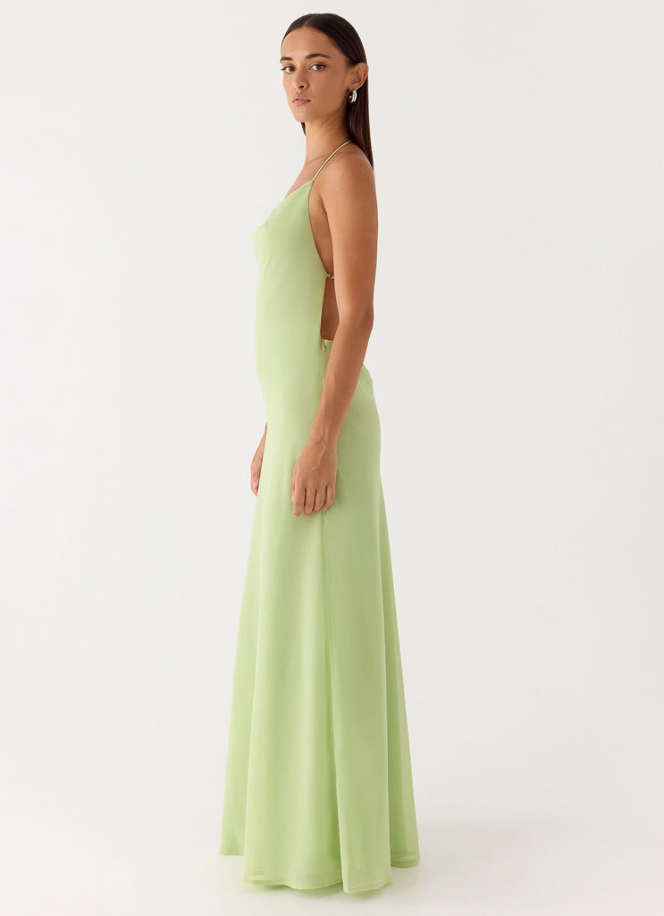 Morning Crush Cowl Maxi Dress - Lime Lime / US 14 Morning Crush Cowl Maxi Dress - Lime Lime / US 14