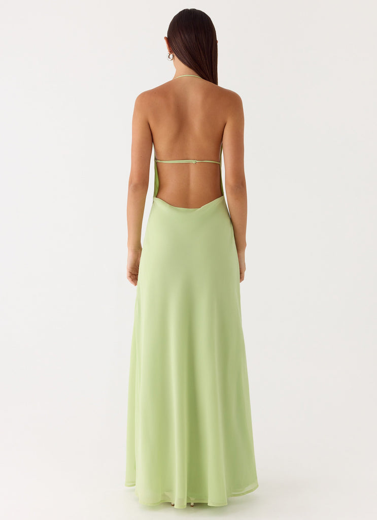 Morning Crush Cowl Maxi Dress - Lime  Peppermayo US