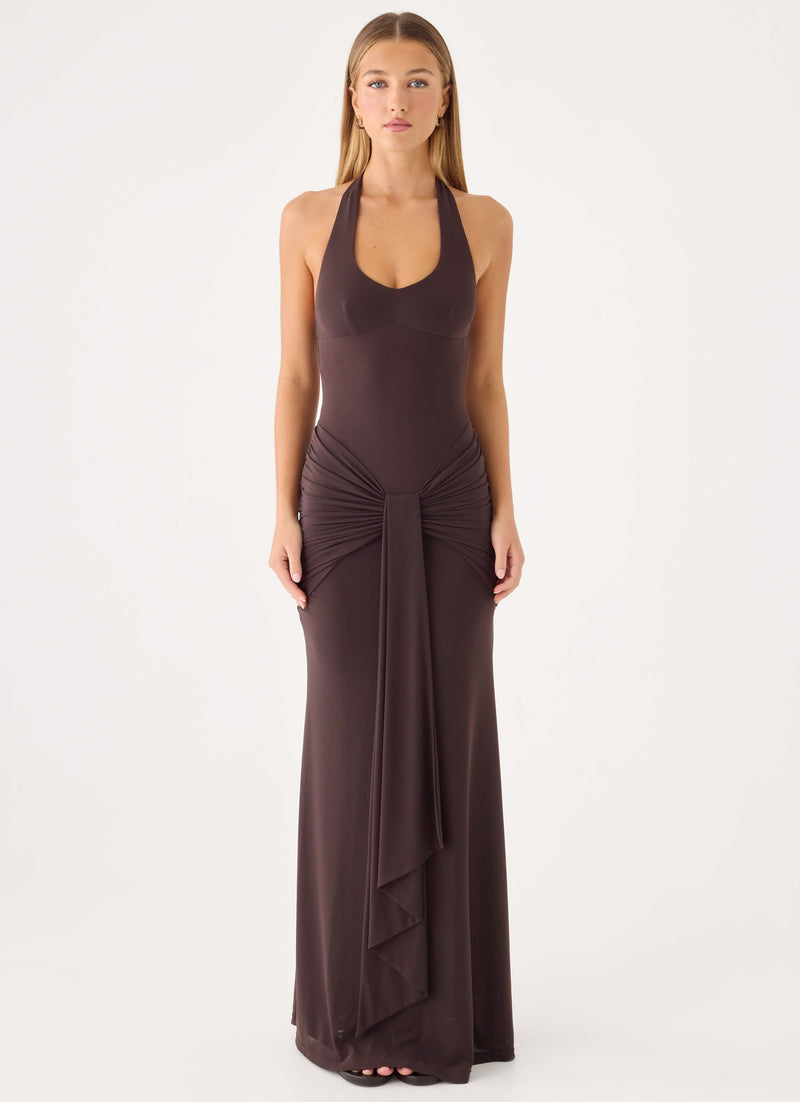 bump friendly bridesmaid dresses Phoebe Dress In Emerald Dawn Chiffon shine satin crafted with recycled polyester fibers EllieAllread on LTK