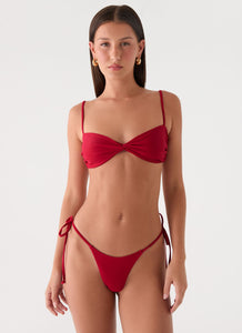 Nalana Bikini Bottoms - Deep Red