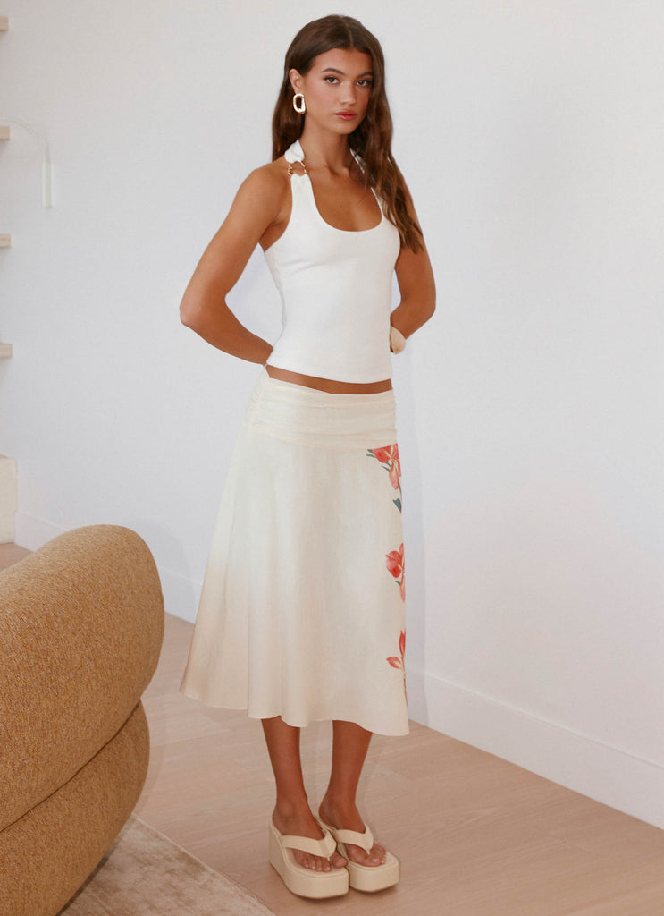 Nera Halter Top - White