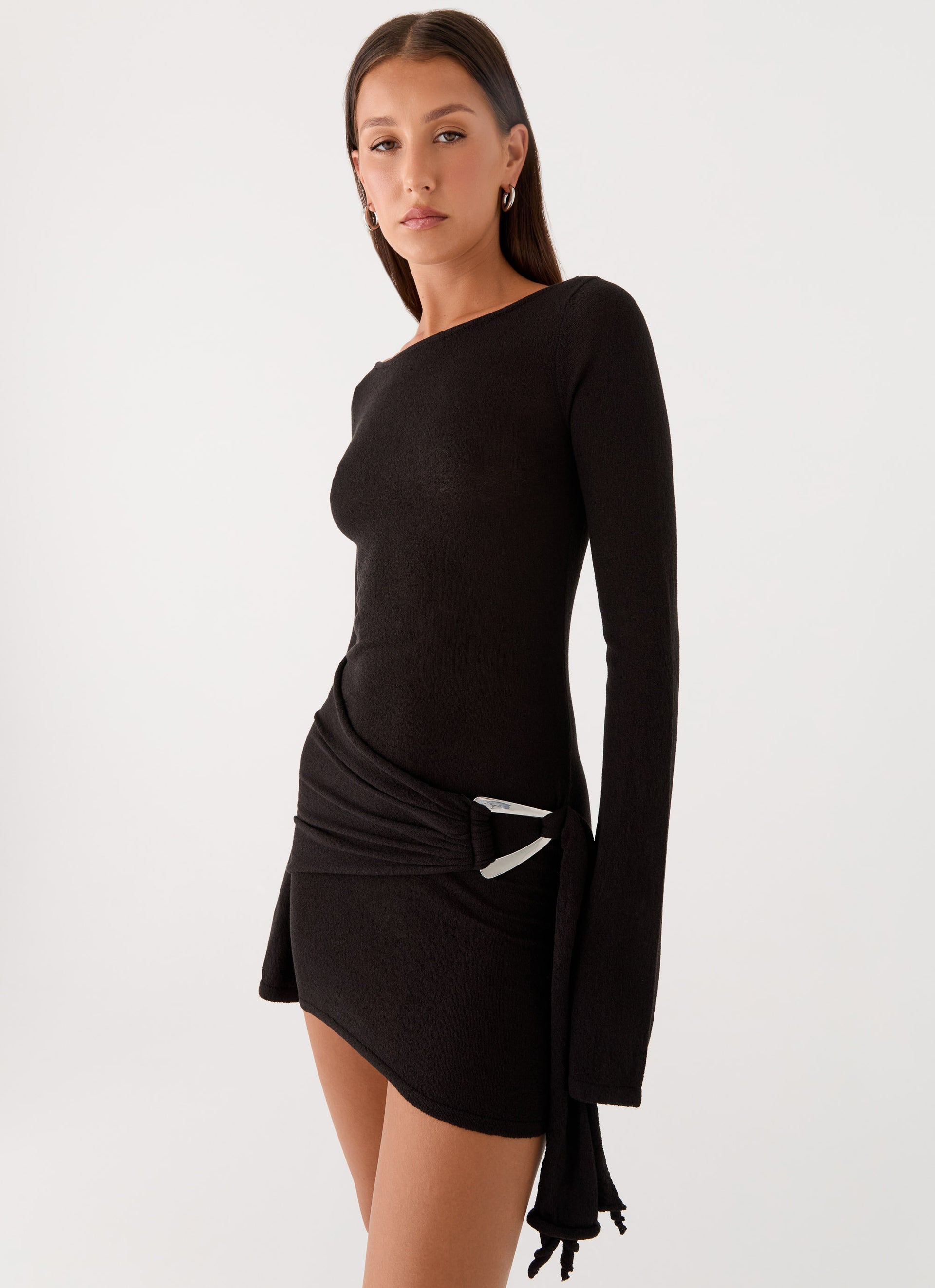 Niella Long Sleeve Wrap Mini Dress