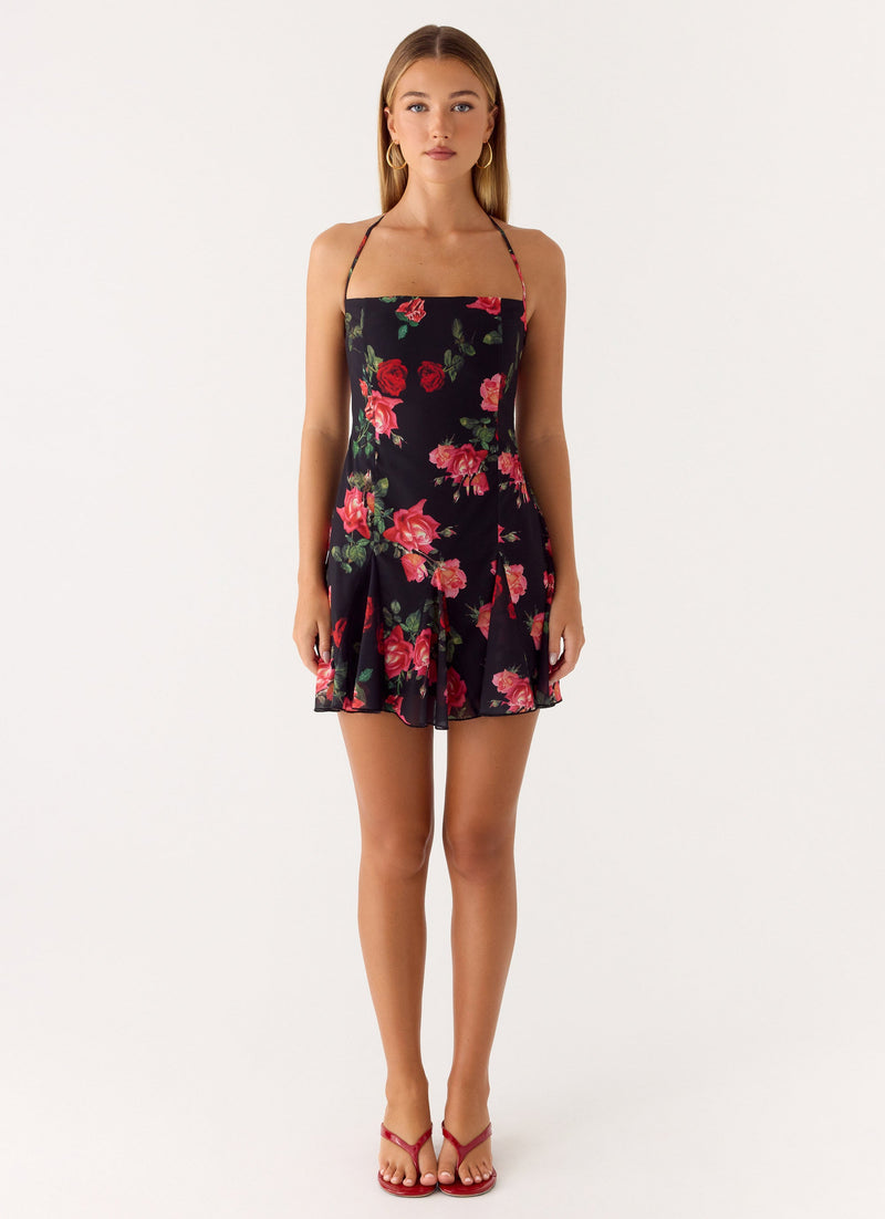 Nikyta Micro Mini Dress - Midnight Bloom