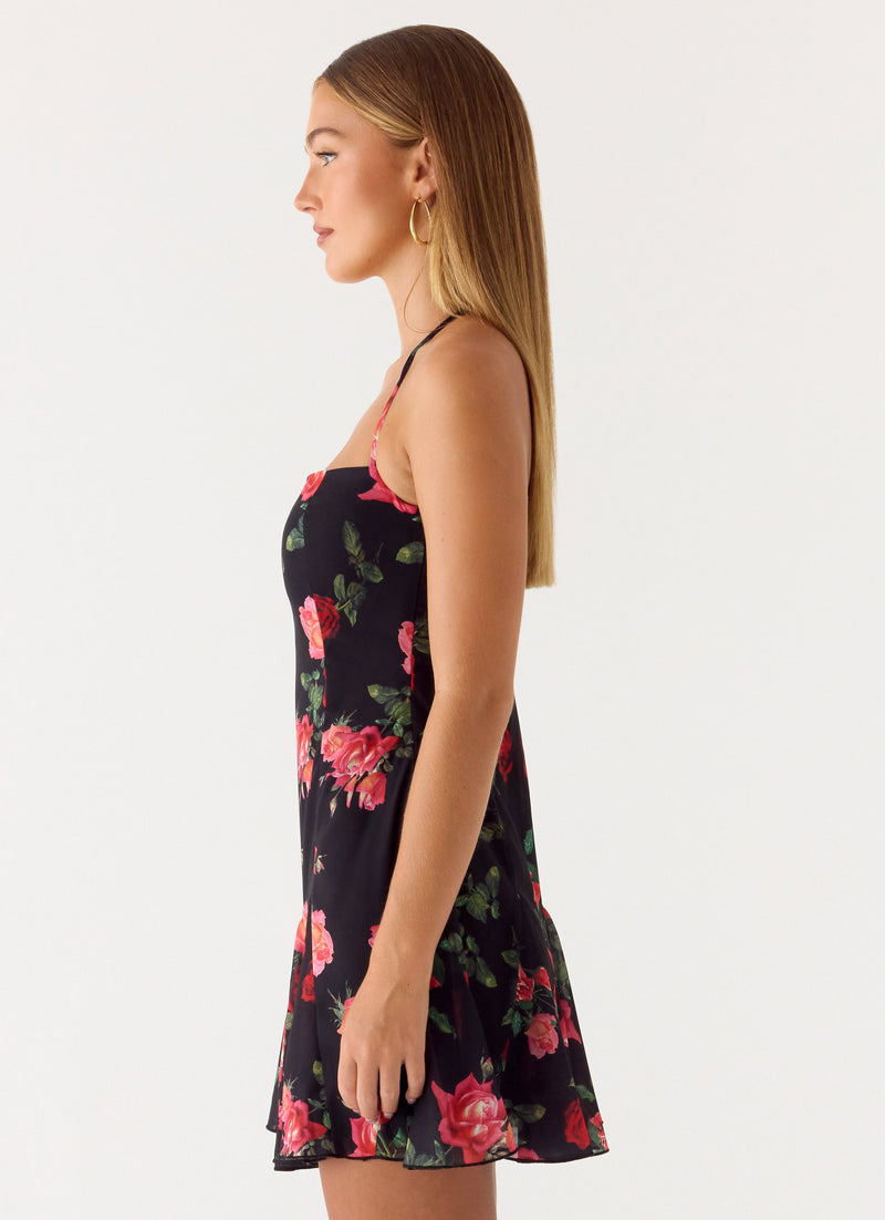 Nikyta Micro Mini Dress - Midnight Bloom