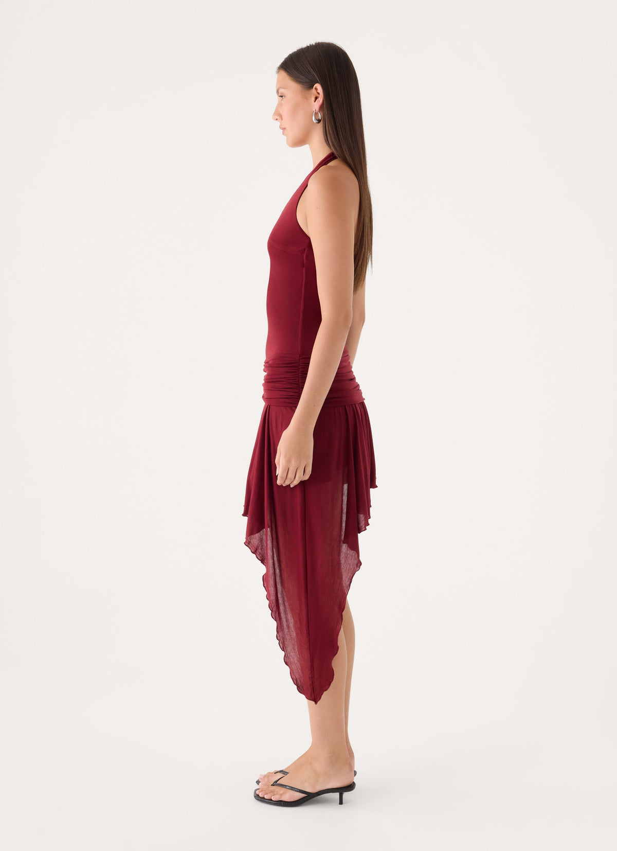 Nilima Halter Mini Dress - Maroon
