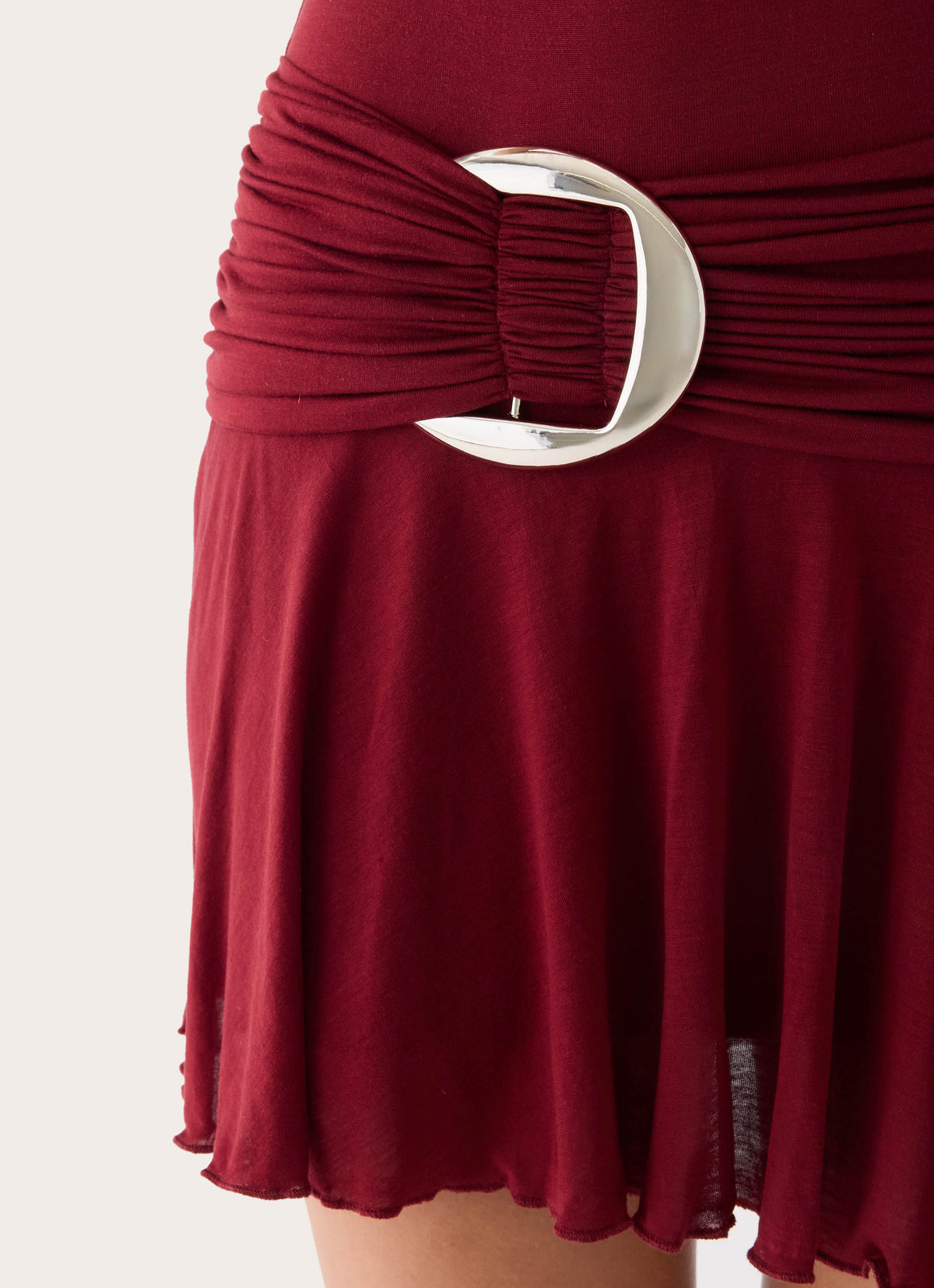 Nilima Halter Mini Dress - Maroon