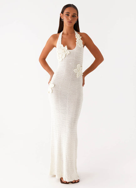 Novalee Flower Crochet Maxi Dress - Ivory Peppermayo US Novalee Flower Crochet Maxi Dress - Ivory Peppermayo US