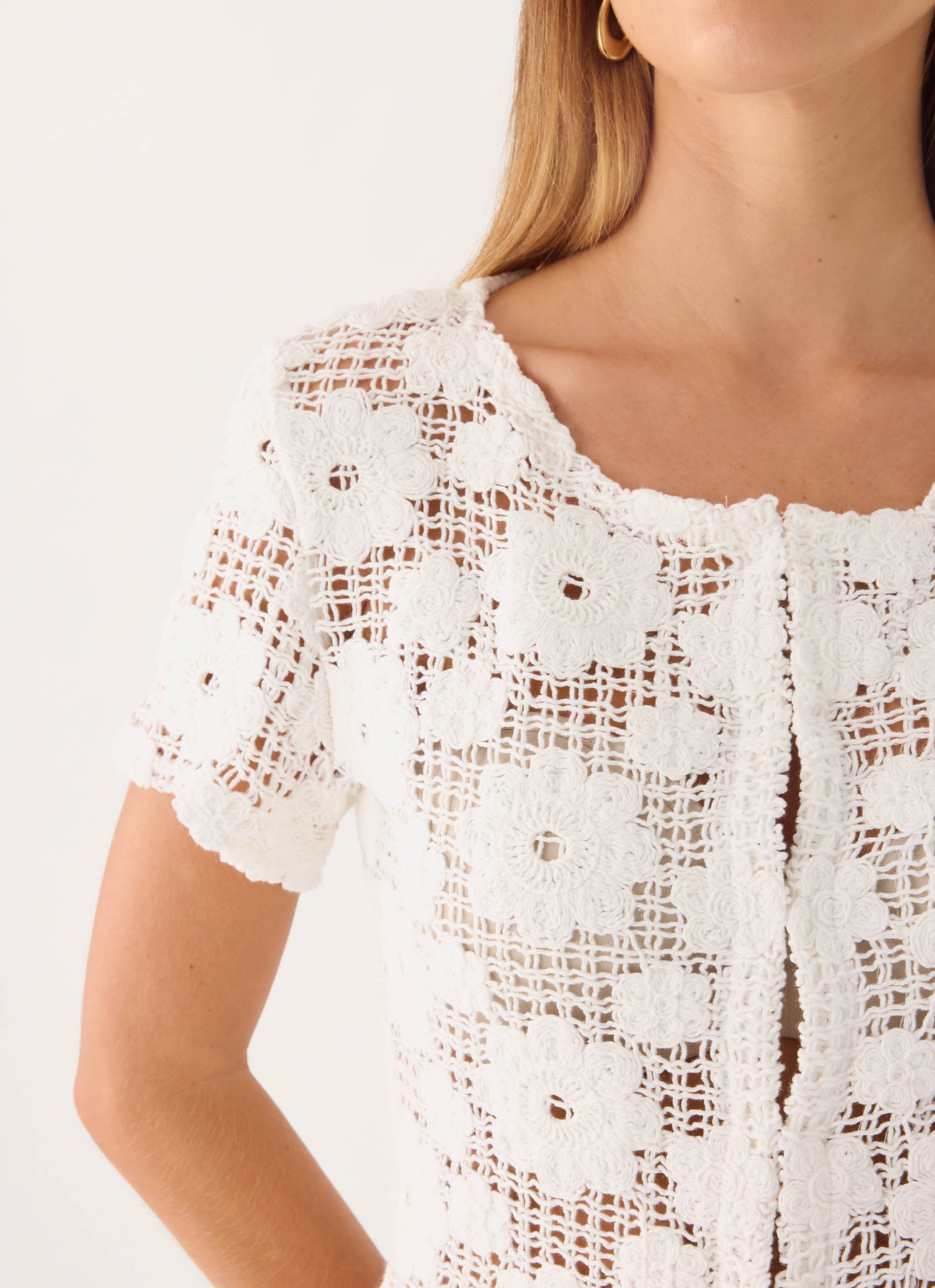 Nyxie Crochet Top - White – Peppermayo US
