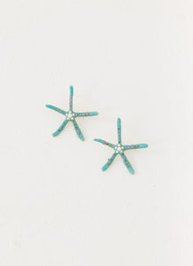 Ocean Glint Earrings - Blue