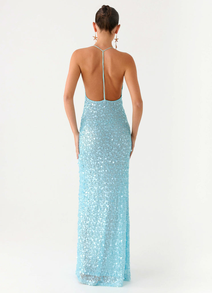 Ocean Views Sequin Maxi Dress - Blue Blue / US 18 Ocean Views Sequin Maxi Dress - Blue Blue / US 18