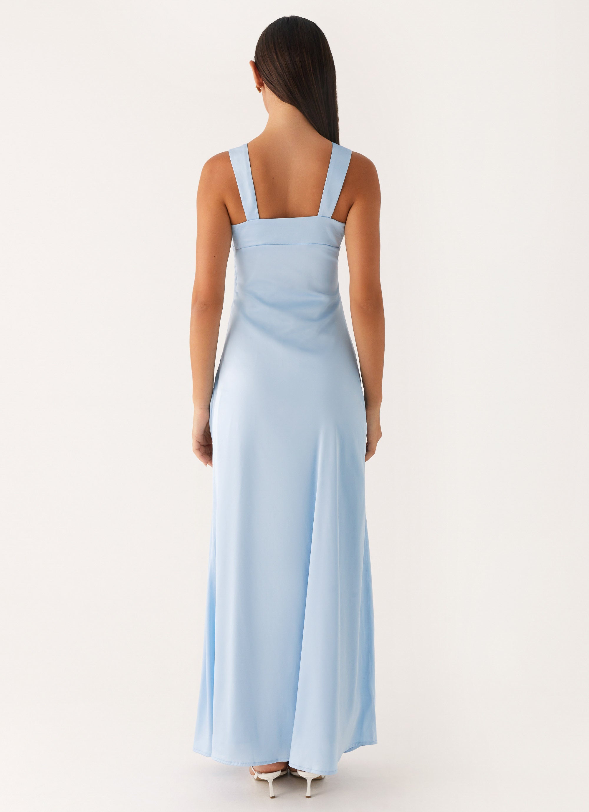 Odette Satin Maxi Dress - Blue Peppermayo US Odette Satin Maxi Dress - Blue Peppermayo US