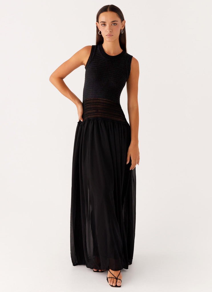 Off Grid Crochet Maxi Dress - Black Peppermayo US Off Grid Crochet Maxi Dress - Black Peppermayo US