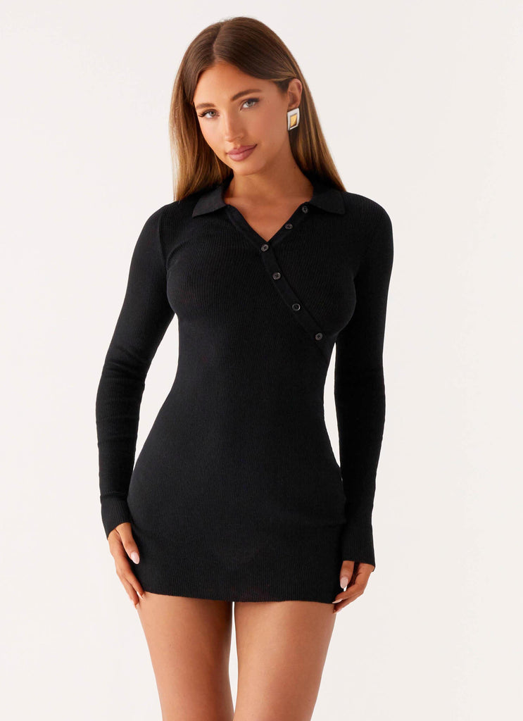 Off Duty Polo Dress - Black Peppermayo US Off Duty Polo Dress - Black Peppermayo US