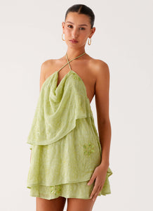 On The Go Beaded Mini Dress - Mint Mint / US 8 On The Go Beaded Mini Dress - Mint Mint / US 8