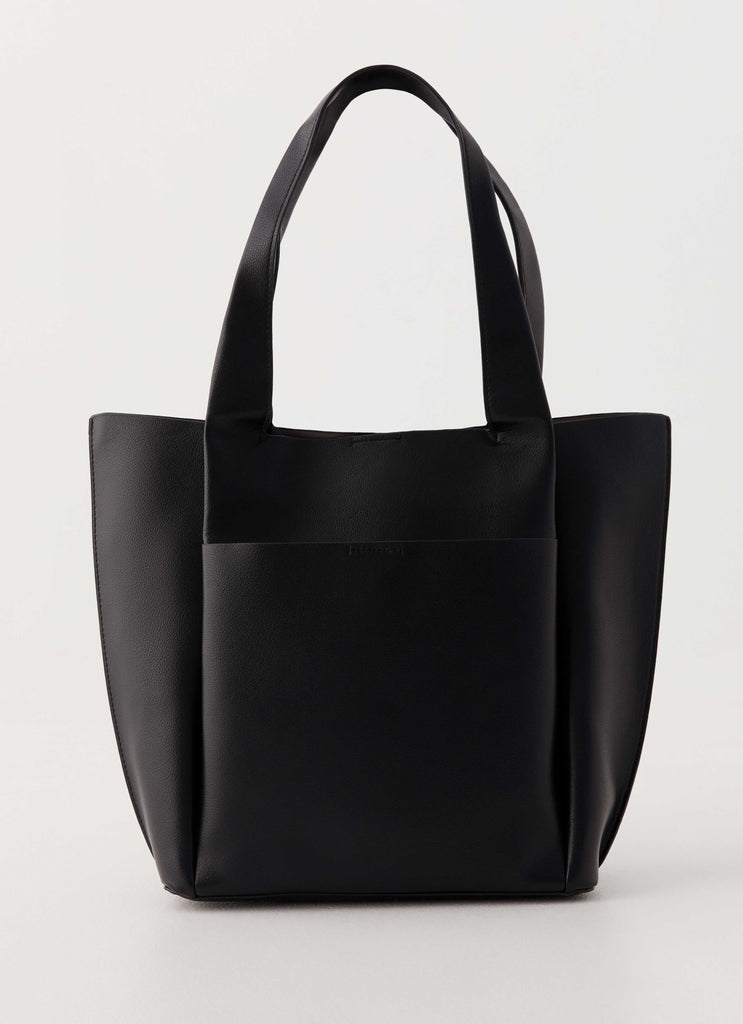 Womens One Of Yours Bag in the colour Black in front of a light grey background