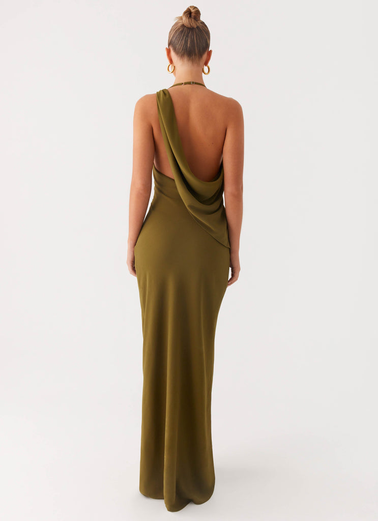 Opal Glow Maxi Dress - Khaki Peppermayo US Opal Glow Maxi Dress - Khaki Peppermayo US
