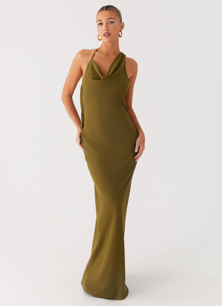 Opal Glow Maxi Dress - Khaki Khaki / US 4 Opal Glow Maxi Dress - Khaki Khaki / US 4