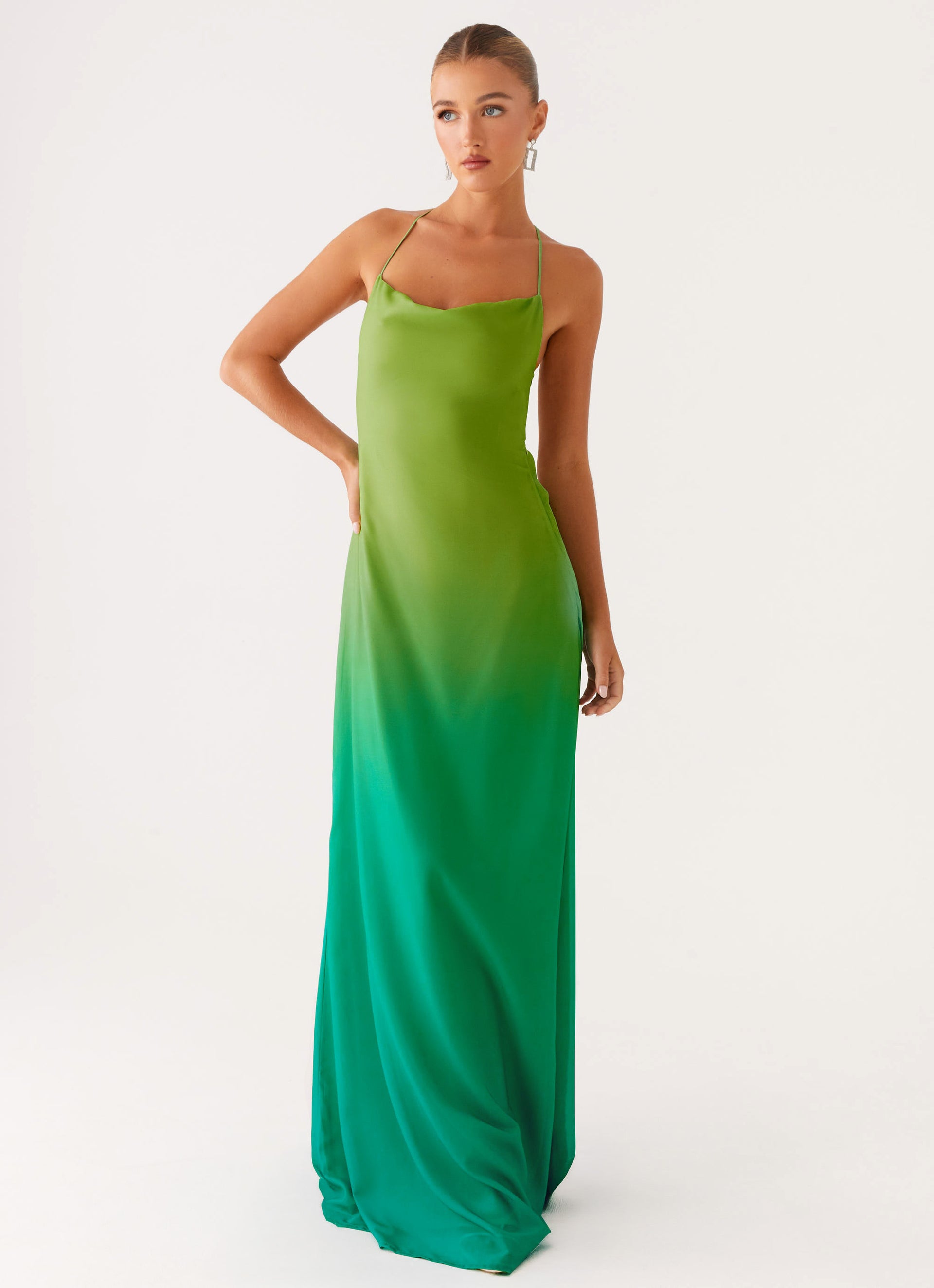 ombre maxi dress Stolen Love Strapless | Blue | Womens Crafted from a premium stretch jersey with a red ombre finish Skylar Ombre Maxi Dress