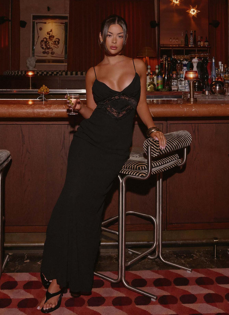 sheer black dresses The Stand Collar Slit Mini Dress dark occasions MIKUTA | The Black Long