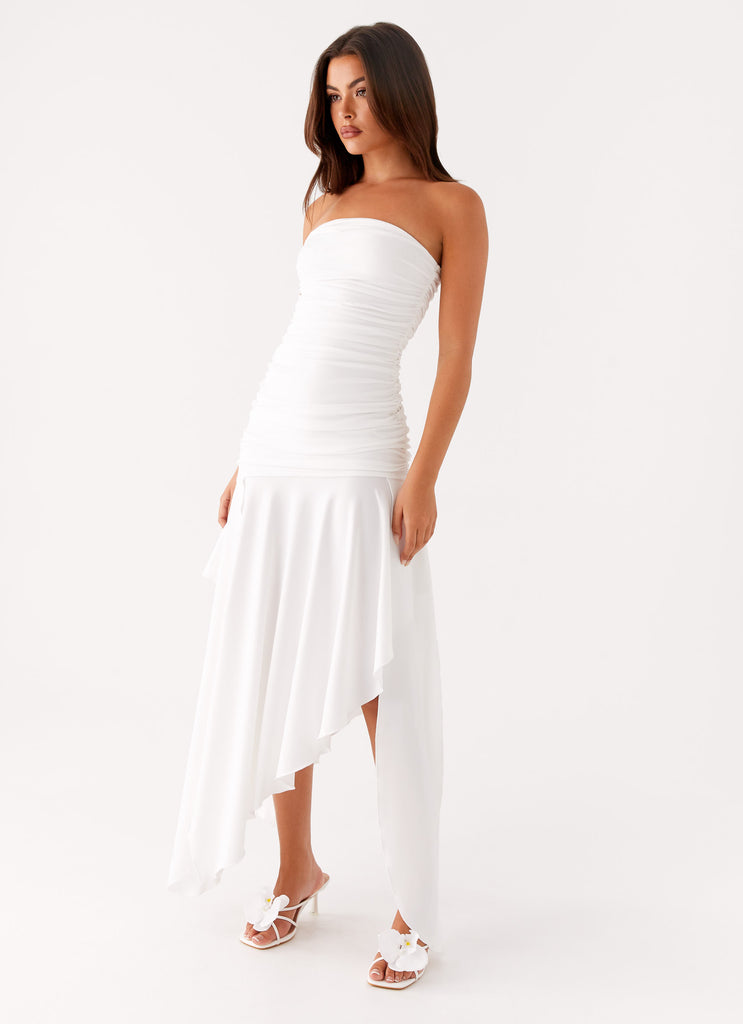 Ora Strapless Maxi Dress - White Peppermayo US Ora Strapless Maxi Dress - White Peppermayo US