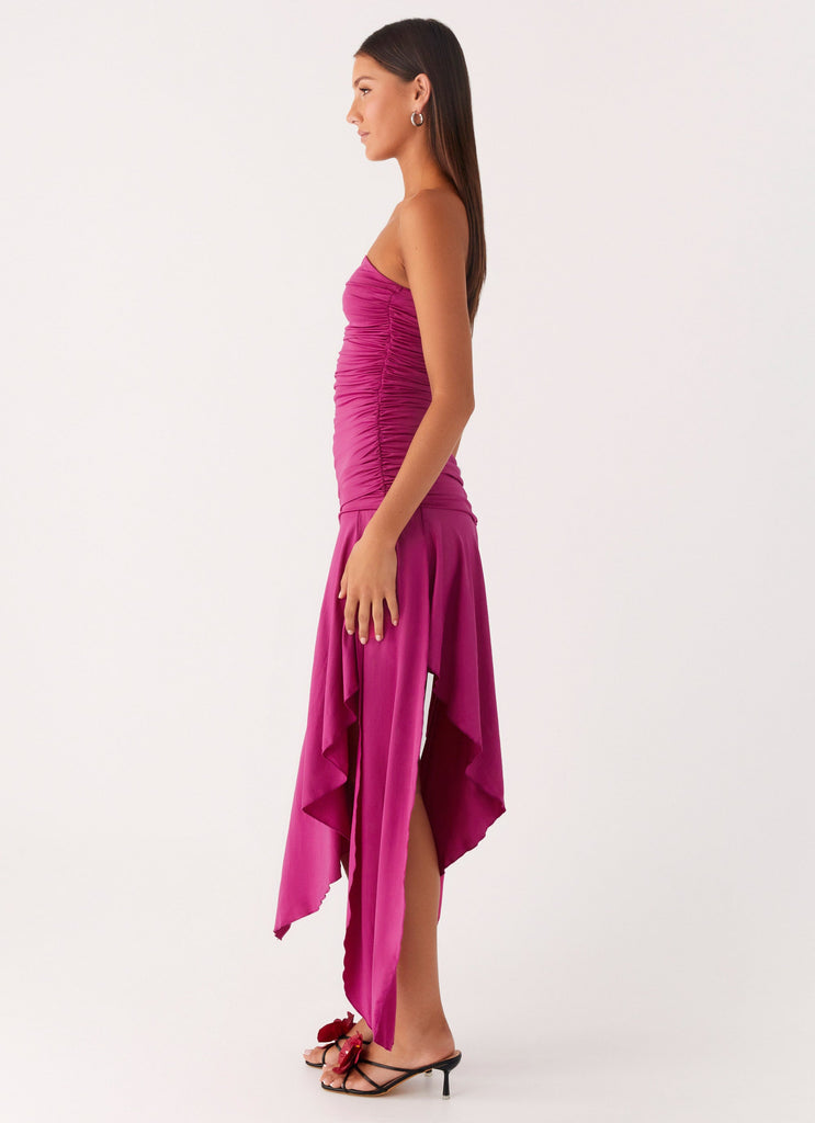 Ora Strapless Maxi Dress - Fuchsia Fuchsia / US 14 Ora Strapless Maxi Dress - Fuchsia Fuchsia / US 14